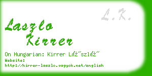 laszlo kirrer business card